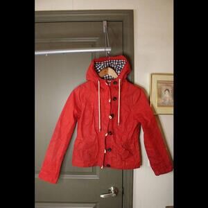 Vintage A&F British Millerain Waxed Red Rain Jacket